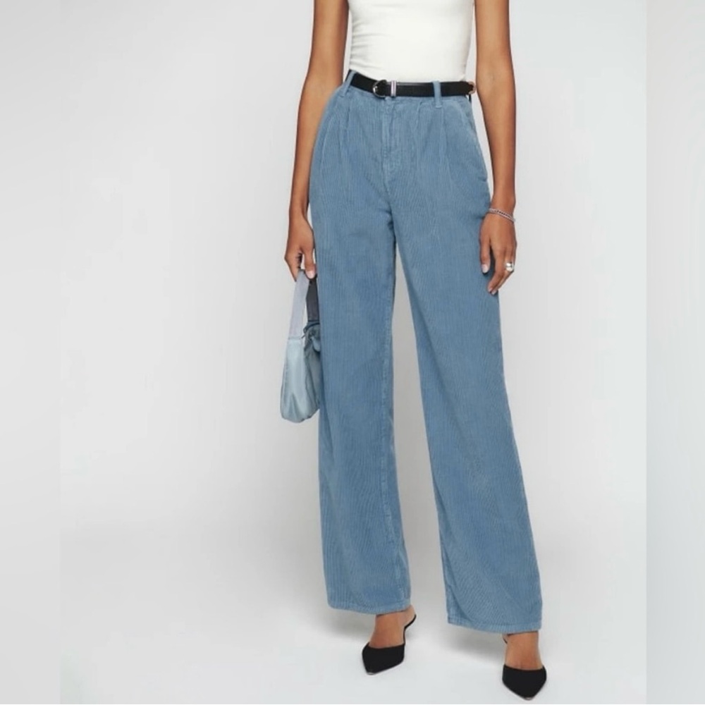 NWT Montauk Pleated High Rise Corduroy Pants Reformation